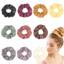 Scrunchie Women Girls Elastic Hair Rubber Bands Accessories Gum For Kids Leather PU Hair Tie Ring Rope Ponytail Holder 0903A 2024 - buy cheap