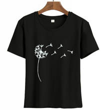 Harajuku Summer Wildflower Dandelion Print Women tshirt Casual Funny t shirt Gift For Lady Yong Girl Short Sleeve Top Tee Female 2024 - buy cheap