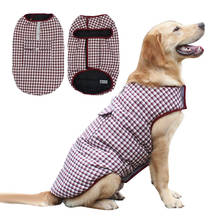 Одежда для собак, двусторонняя клетчатая жилетка для собак, хлопковое пальто для холодной погоды, зимняя теплая куртка для собак, для маленьких, средних и больших собак 2024 - купить недорого