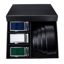 Famous Brand Belt Gift Box Set Men Genuine Leather Belts Luxury Alloy Automatic Buckle Belts Fashion Cowskin Male Strap DiBanGu 2024 - buy cheap