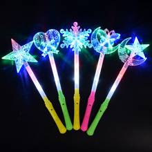 Светящиеся палочки вечерние светящиеся палочки Рождественская звезда снежинка мигающие палочки 2024 - купить недорого