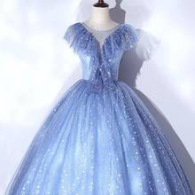 Vestidos 2021 Quinceanera Dresses Sleeveless Bling Bling Star Sequins Party Dress Zipper Back Ball Gown Prom Dress Robe De Bal 2024 - buy cheap