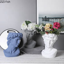 Портретные фигурки, керамическая ваза, декоративные вазы с мифическими героями Дэвида, миниатюрные горшечные растения, цветочный горшок, домашний декор 2024 - купить недорого