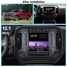 ZWNAV-pantalla Vertical estilo Tesla para Chevrolet Silverado GMC 12,1 +, pantalla de 2014 pulgadas, 1DIN, Android 9, navegación por Radio de coche, px6, carplay 2024 - compra barato