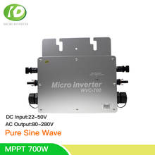 Высококачественный MPPT инвертор для солнечной панели 700 Вт, внутрисетевой инвертор, микроинвертор, инвертор немодулированного синусоидального сигнала для солнечной панели 18 в, 30 в, 36 В 2024 - купить недорого