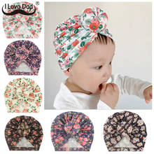 New Lovely Newborn Baby Hat Cotton Printed Baby Girl Turban Knot Kids Hat Soft Infant Toddler India Caps Head Wraps 2024 - buy cheap