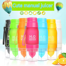 H2O Lemon Juice Fruit Water Bottle Infuser Drinkware For Outdoor Portable Shaker Sports Bottle BPA Free gift 650ML 2024 - buy cheap