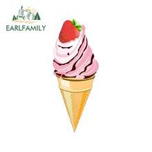 EARLFAMILY 15cm x 6cm For Strawberry Ice Cream Car Graphic Vinyl Decal Sticker Car Truck Pinup Personality Sticker 2024 - buy cheap
