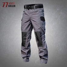 Pantalones militares tácticos de retales para hombre, ropa de calle masculina, impermeable, elástica, de combate 2024 - compra barato