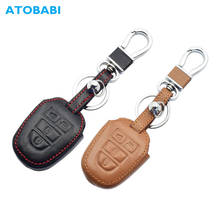 Leather Car Key Case For Toyota Tacoma Camry Corolla RAV4 Vios Prius Highlander Remote Fob Cover Keychain Bag Auto Accessories 2024 - buy cheap