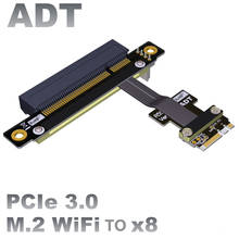 Cabo adaptador m.2 a.e de interface wifi, cabo adaptador riser para pcie x8 gen 3.0 8g/bps e para ssd pci e 3.0 8x 2024 - compre barato