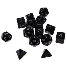 Dados poliédricos D4 D6 D8 D10 D12 D20 con bolsa para juegos de mesa DND, juego de 15 unidades 2024 - compra barato