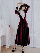 2020 nova moda vestidos de roupas femininas gola alta vestido vintage 2024 - compre barato