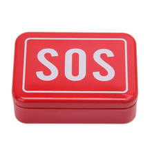 Caja de lata "SOS", contenedor de la caja para equipos de supervivencia, caja de pastillas de primeros auxilios 2024 - compra barato