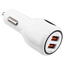 3.1A Dual USB Car Charger 2 Ports LCD Display 12-24V Cigarette Socket Lighter Car Charger for iphone samsung xiaomi Universal 2024 - buy cheap