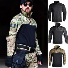 Camisa de camuflaje táctico del ejército, camiseta de combate militar Airsoft, camisa de manga larga de asalto rápido 2024 - compra barato