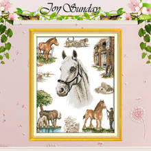 The Home of  Horse Counted Cross Stitch 11CT 14CT Cross Stitch Set Wholesale Animals Cross-stitch Kits Embroidery Needlework 2024 - buy cheap