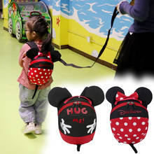 Disney детская школьная сумка анти-потерянный рюкзак "Микки"; Новинка для маленьких девочек и мальчиков повседневная одежда для малышей; Модный милый рюкзак 2024 - купить недорого
