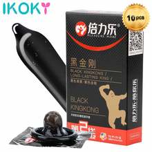 10Pcs Black Men Ejaculation Delay Lasting Tasteful Condoms Penis Sleeve With Thermal lubricants Erotic Sex Products For Men 2024 - buy cheap