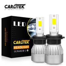 Farol h4 automotivo de led, 2 peças, h11, h8, h1, luz de neblina 9005, hb3 9006, hb4, lâmpada de neblina h7 9012, luzes para carro, carlitek sa 2024 - compre barato