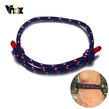 Vnox Casual Paracord Bracelets for Women Men Kids Handmade Rope Chain Bracelets Simple Classic Bracelets Adjustable Length 2024 - buy cheap