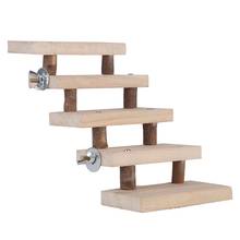 Hamster escada brinquedos 5 camadas de madeira natural hamster escada papagaio brinquedo escalada escadas brinquedos para animais de estimação presente gaiola acessórios para animais de estimação brinquedos 2024 - compre barato