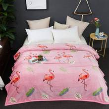 Pink flamingo blankets quilts twin full queen luxury blankets fashion soft Throw Flannel blankets on Bed/car/sofa kids blankets 2024 - buy cheap