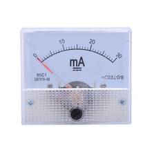 Amperímetro analógico dc 0-30ma, medidor de painel de corrente 85c1 30ma, branco 2024 - compre barato