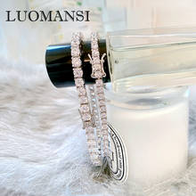 Luomansi браслет из высокоуглеродистого драгоценного камня с бриллиантами 100% Серебро 925 пробы браслет для женщин ювелирные изделия для вечеринки аксессуары Оптовая продажа 2024 - купить недорого