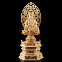 CCZHIDAO-escultura de madera de Amitabha, estatua de Buda Kai Guang Feng Shui, colección 2024 - compra barato