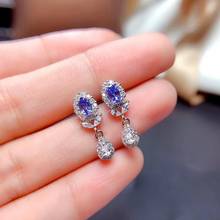 New Arrival Real and Natural Tanzanite Earring Natural And Real 925 sterling silver Tanzanite Earring 2024 - buy cheap