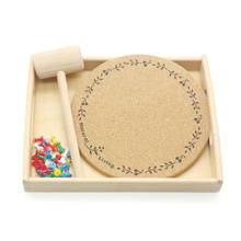 Conjunto de martelo e unhas montessori, brinquedos educativos infantis, madeira, com bandeja de madeira, md194h, material prático 2024 - compre barato