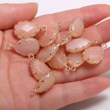 Natural Stone Lace Pink Aventurine Pendants Water drop shape Charms for Jewelry Making Diy earring necklace accessories 13x23mm 2024 - buy cheap