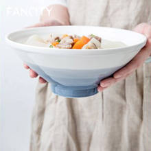 FANCITY Nordic ins керамические ramen чаша большая суповая миска бытовой шляпа чаша для лапши быстрого приготовления чаши салатник личности хороший внешний вид 2024 - купить недорого