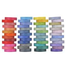 60 Pcs/set Solid Color Rainbow Masking Washi Tape Decorative Adhesive Tape Set DIY Scrapbooking Sticker Paper Label 8mm x 4m 2024 - buy cheap