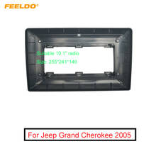 FEELDO Car Audio 10.1" Big Screen Fascia Frame Adapter For Jeep Grand Cherokee DVD Player 2DIN Dash Fitting Panel Frame Kit 2024 - buy cheap