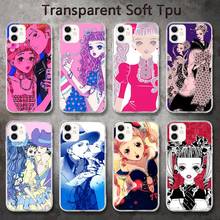 Capa de celular anime kiss miwako para iphone 8, 7, 6, 6s, plus x, acessório feminino, 2020, xr, 11 pro, xs max, 12 2024 - compre barato