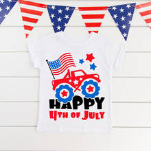 Kids Girl Boy 4th of July Fourth of July Patriotic Independence Day American Memorial USA Flag Decoration Shirt Gift Photo props 2024 - buy cheap