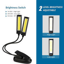 Flexible USB Clip-On 2x COB LED Light Reading Study Desk Table Lamp Rechargeable 2024 - buy cheap