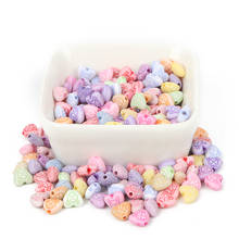 100Pcs Mixed Heart Acrylic Beads 8x7mm For Jewellery Marking Loose Spacer Beads Bracelet Necklace Charm Jewelry Finding 2024 - buy cheap