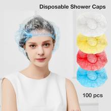 Gorros de baño a prueba de polvo para mujer, salón de belleza transparentes para accesorios de baño, Spa, 100 unids/set 2024 - compra barato