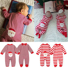 Pelele de lana con estampado a rayas de Papá Noel para recién nacido, ropa para bebés de 0 a 24 meses, con estampado de Trasero bonito, M5 2024 - compra barato