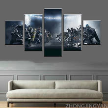 Póster con imagen de Tom Clancy's Rainbow Six Siege para decoración de pared de sala de estar, lienzo artístico impreso en HD, 5 piezas 2024 - compra barato