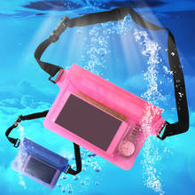 Bolsa impermeable de PVC para natación, funda de teléfono móvil con correa para la cintura, para pesca, navegación, playa, parques acuáticos 2024 - compra barato