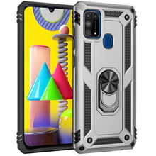 Para samsung galaxy m31 caso armadura de luxo ímã anel de metal caso para galaxy m31 SM-M315F silicone caso pára-choques 2024 - compre barato