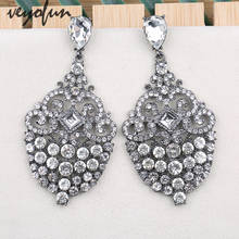Veyofun Vintage Full Rhinestone Big Drop Earrings Luxury Party Dangle Earrings Jewelry for Woman High Quality Gift Wholesale 2024 - buy cheap