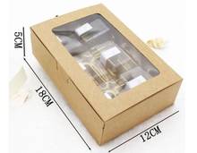 Caja de papel Kraft en blanco con ventana, cajas grandes de regalo de Papel kraft con ventana transparente, 50 Uds. 2024 - compra barato