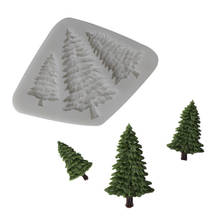 Molde de silicona para árbol de Navidad, herramienta de decoración de pasteles, pasta de goma, formas de Chocolate, utensilios para hornear 2024 - compra barato