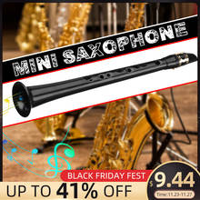 Черный маленький саксофон LittleSax, портативный C-образный ключ, саксофон из АБС-пластика, легкие Музыкальные инструменты с сумкой для переноски для бега 2024 - купить недорого