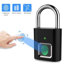 Fingerprint Lock USB Rechargeable Quick Unlock Waterproof Long Standby Electronic Padlock Anti-Theft For Door Luggage Case Bag 2024 - buy cheap